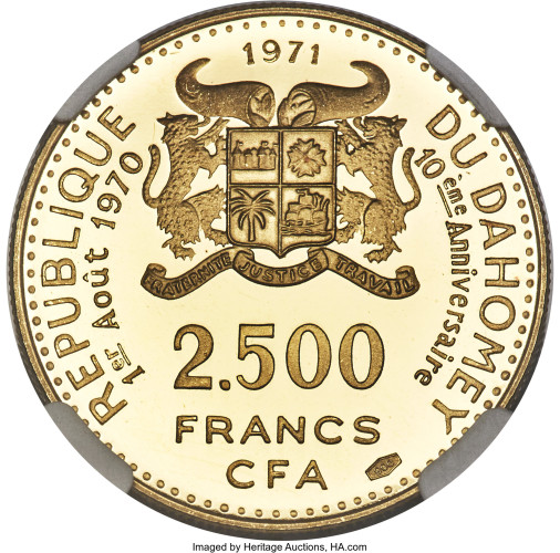 2500 francs - Bénin