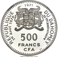 500 francs - Bénin