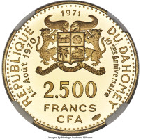 2500 francs - Benin