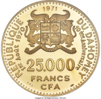 25000 francs - Benin