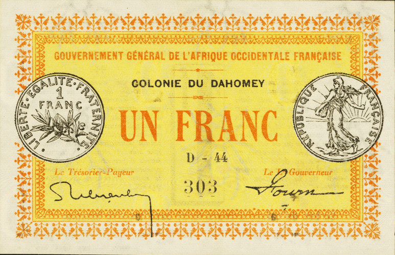 1 franc - Benin