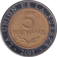 5 bolivianos - Bolivie