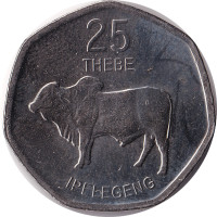 25 thebe - Botswana