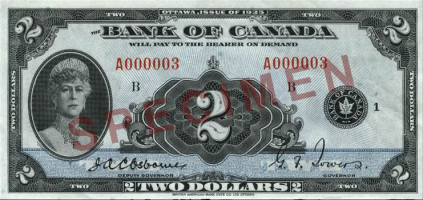 2 dollars - Canada