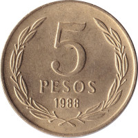 5 pesos - Chili