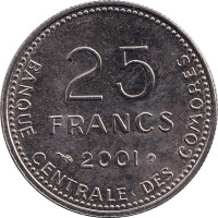 25 francs - Comores