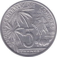 5 francs - Comores