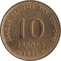 10 francs - Comores