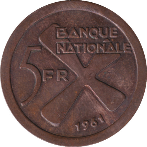 5 francs - Congo