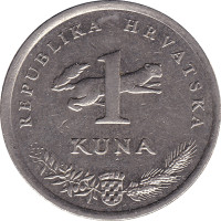 1 kuna - Croatie