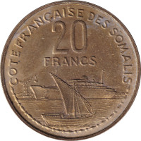 20 francs - Djibouti