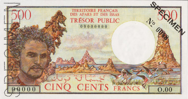 500 francs - Djibouti