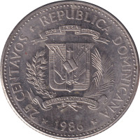 25 centavos - Dominican Republic