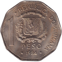 1 peso - République Dominicaine