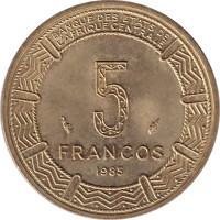 5 francos - Equatorial Guinea