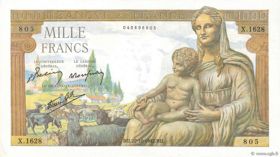 1000 francs - France