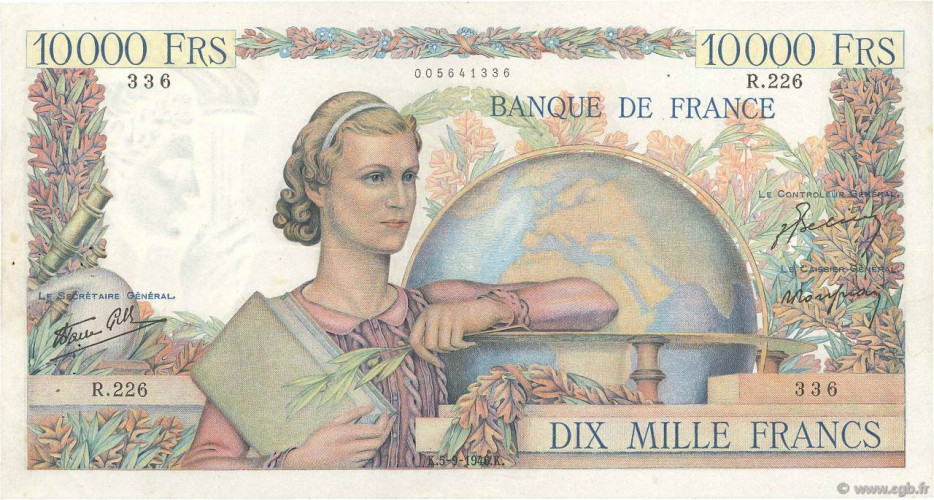 10000 francs - France