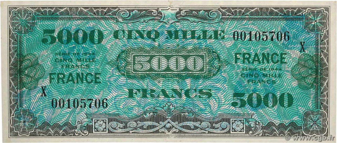 5000 francs - France