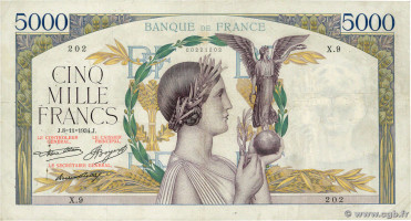 5000 francs - France