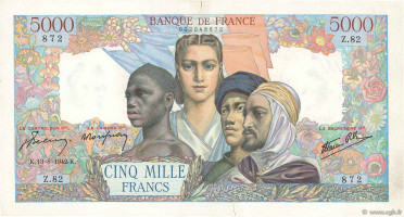 5000 francs - France