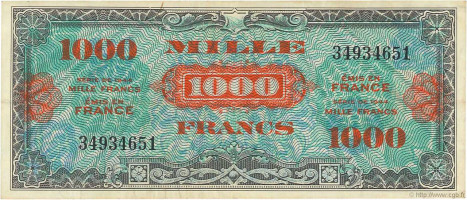 1000 francs - France