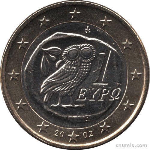 Greece - Euro - 1 euro Owl (2001-2026) - www.cnumis.com