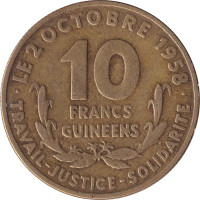 10 francs - Guinea