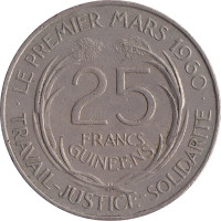 25 francs - Guinea