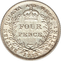 4 pence - Guyana