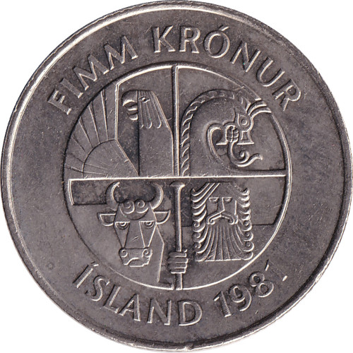 5 kronur - Islande