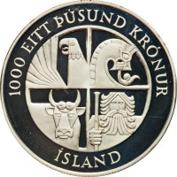 1000 kronur - Islande