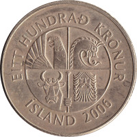 100 kronur - Islande