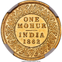 1 mohur - India