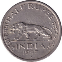 1/2 rupee - Inde