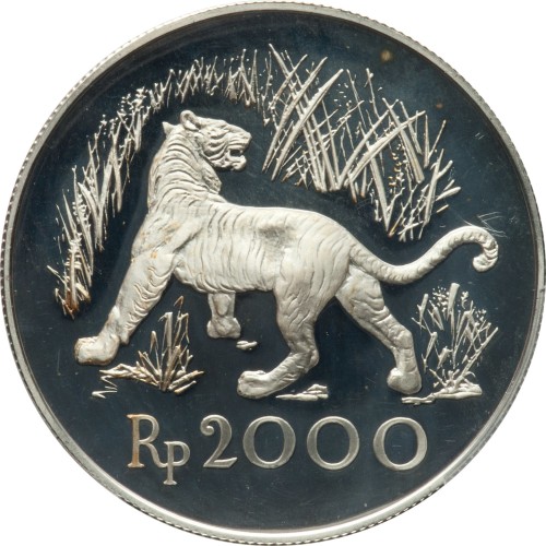 Indonesia - 2000 rupiah Tiger javanais - Argent 500‰ (1974) - www ...