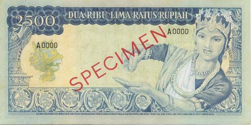 2500 rupiah - Indonesia