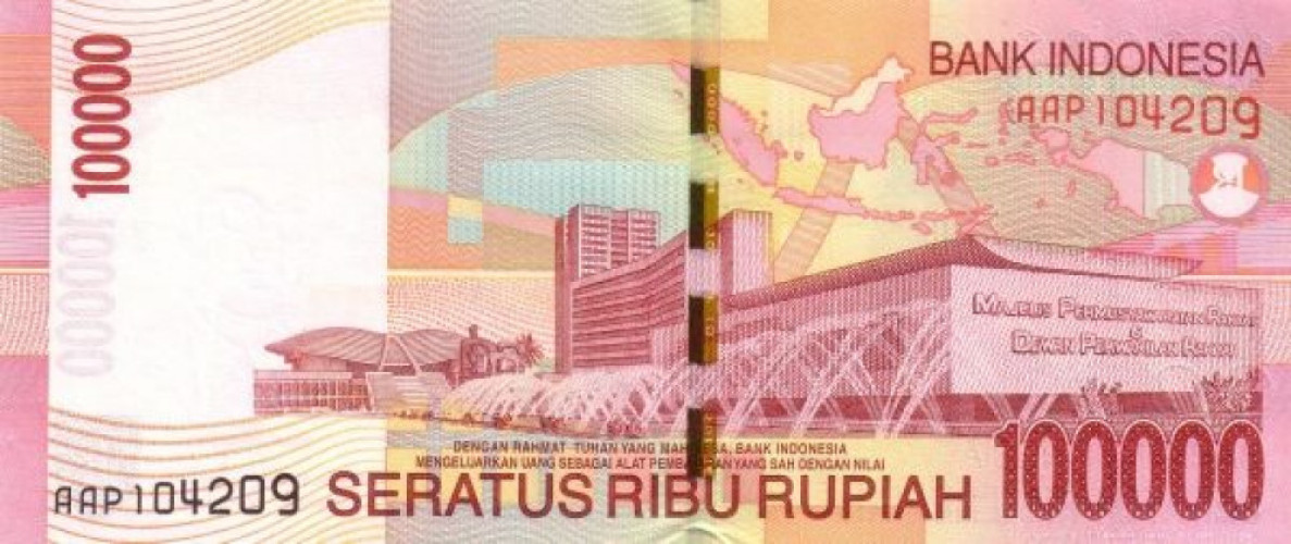 100000 rupiah - Indonésie