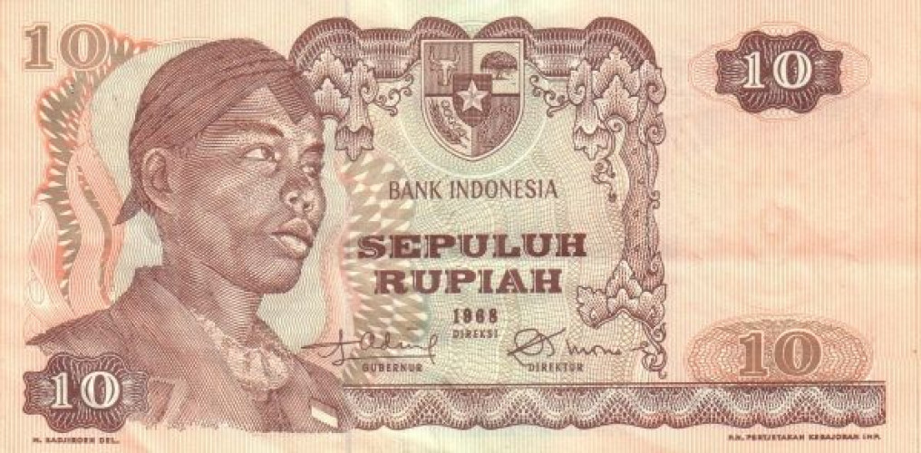 10 rupiah - Indonésie