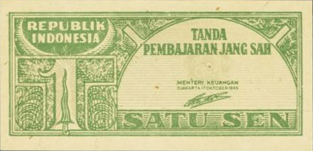 1 sen - Indonesia