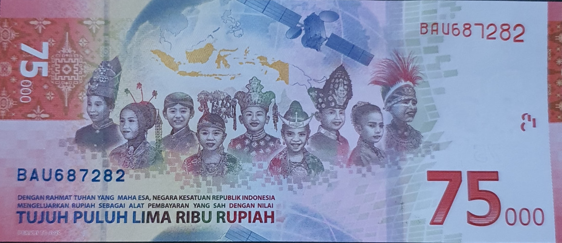 75000 rupiah - Indonesia