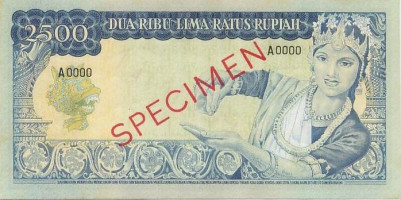 2500 rupiah - Indonésie