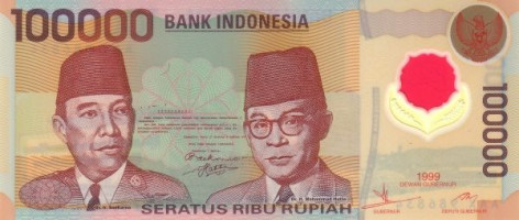 100000 rupiah - Indonésie