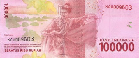 100000 rupiah - Indonesia