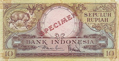 10 rupiah - Indonésie