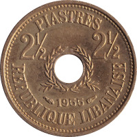 2 1/2 piastres - Lebanon