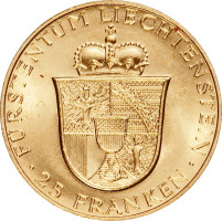 25 francs - Liechstenstein