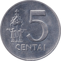 5 centai - Lituanie