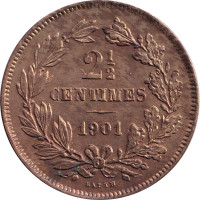 2 1/2 centimes - Luxembourg