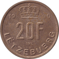 20 francs - Luxembourg