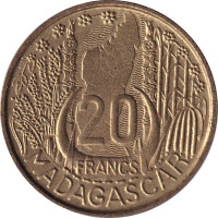 20 francs - Madagascar